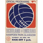 SCOTLAND V ENGLAND 1966 FOOTBALL PROGRAMME