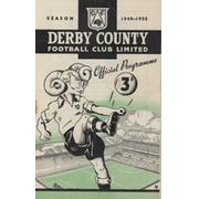 DERBY COUNTY V ASTON VILLA 1949-50 FOOTBALL PROGRAMME