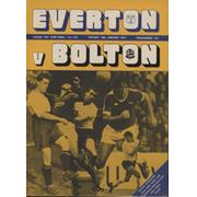 EVERTON V BOLTON WANDERERS 1977 (LEAGUE CUP SEMI FINAL) FOOTBALL PROGRAMME