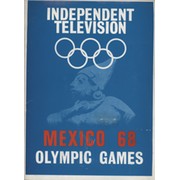MEXICO 68 - INDEPENDENT TELEVISION FOLDER PRESS PACK