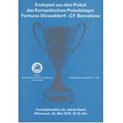 BARCELONA V FORTUNA DUSSELDORF 1979 (ECWC FINAL) FOOTBALL PROGRAMME