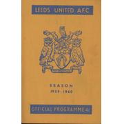 LEEDS UNITED V SHEFFIELD WEDNESDAY 1959-60 FOOTBALL PROGRAMME