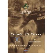 LAZIO V INTERNAZIONALE (UEFA CUP FINAL ) 1998 FOOTBALL PROGRAMME
