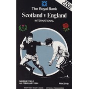 SCOTLAND V ENGLAND 1984 RUGBY PROGRAMME (SCOTLAND GRAND SLAM SEASON)