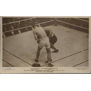 JOE BECKETT V GEORGES CARPENTIER 1919 BOXING POSTCARD