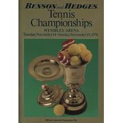 BENSON & HEDGES TENNIS CHAMPIONSHIPS 1978 (WEMBLEY ARENA) OFFICIAL PROGRAMME