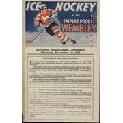 WEMBLEY LIONS V RUSSIA 1955 ICE HOCKEY PROGRAMME