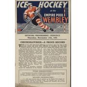 WEMBLEY ALL STARS V CANADA (SUDBURY WOLVES) 1949 ICE HOCKEY PROGRAMME