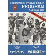 HVIDOVRE V LIVERPOOL 1980-81 (FRIENDLY) FOOTBALL PROGRAMME
