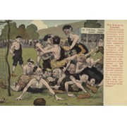 PRE-HISTORIC FOOTBALL 1909 POSTCARD
