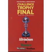 ALTRINCHAM V RUNCORN 1985-86 (CHALLENGE TROPHY FINAL) MATCH PROGRAMME