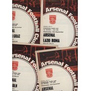 ARSENAL 1970-71 FAIRS CUP FOOTBALL PROGRAMMES (4) 