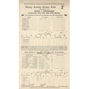 SURREY V AUSTRALIANS 1956 (LAKER 10 WICKETS) CRICKET SCORECARD