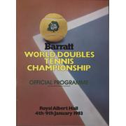 BARRATT WORLD DOUBLES TENNIS CHAMPIONSHIP 1983 PROGRAMME