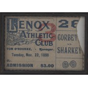 JAMES J CORBETT V TOM SHARKEY 1898 BOXING TICKET