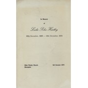 SERVICE OF THANKSGIVING FOR THE LIFE OF L.P. HARTLEY 1895-1972