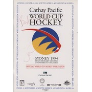 HOCKEY WORLD CUP 1994 (SYDNEY) PROGRAMME - SIGNED BY ENGLAND