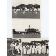 CRICKET IN SINGAPORE 1953 (WITH TOP HATS) PHOTOGRAPHS X4