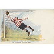 FOOTBALL CARTOON POSTCARD - "I