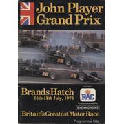 BRITISH GRAND PRIX 1976 OFFICIAL PROGRAMME