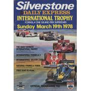 DAILY EXPRESS INTERNATIONAL TROPHY 1978 OFFICIAL PROGRAMME