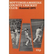 NOTTINGHAMSHIRE COUNTY CRICKET CLUB HANDBOOK 1971