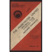 MANCHESTER UNITED SUPPORTERS CLUB MEMORIAL HANDBOOK 1958