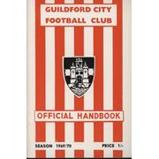 GUILDFORD CITY FOOTBALL CLUB 1969-70 OFFICIAL HANDBOOK