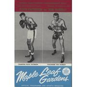 FLOYD PATTERSON V TOM MCNEELEY 1961 BOXING PROGRAMME
