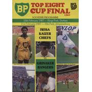 IWISA KAIZER CHIEFS V GRINAKER RANGERS (TOP EIGHT CUP FINAL) 1986-87 FOOTBALL PROGRAMME