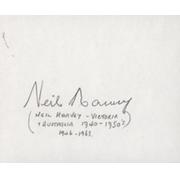 NEIL HARVEY (AUSTRALIA) CRICKET AUTOGRAPH