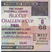 HALIFAX V ST HELENS (CHALLENGE CUP FINAL) 1986-87 RUGBY LEAGUE TICKET