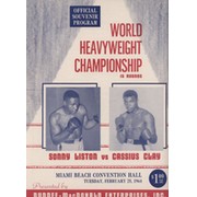 SONNY LISTON V CASSIUS CLAY 1964 OFFICIAL BOXING PROGRAMME
