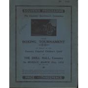 FRANCOIS MACHTENS V JACK GARLAND 1932 (COVENTRY) BOXING PROGRAMME