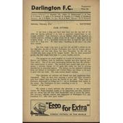 DARLINGTON V GATESHEAD 1958-59 FOOTBALL PROGRAMME