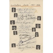 AUSTRALIA RUGBY LEAGUE TEAM 1937-38 SIGNED ALBUM PAGE