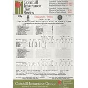 ENGLAND V INDIA 1982 (OVAL) CRICKET SCORECARD
