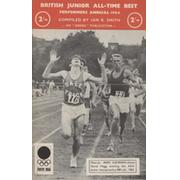 BRITISH JUNIOR ALL-TIME BEST PERFORMERS ANNUAL - 1964