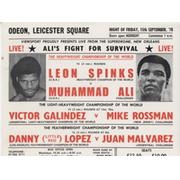 LEON SPINKS V MUHAMMAD ALI (HEAVYWEIGHT CHAMPIONSHIP) 1978 BOXING FLYER