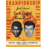 EMILE GRIFFITH V BRIAN CURVIS 1964 BOXING PROGRAMME