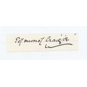 EDMUND CRAIGIE (MCC) CRICKET AUTOGRAPH - AN EARLY VICTIM OF W.G. GRACE