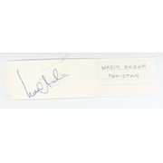 WASIM AKRAM (PAKISTAN) CRICKET AUTOGRAPH