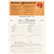 ESSEX V LEICESTERSHIRE 1985 (LORD