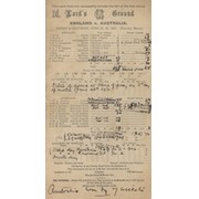 ENGLAND V AUSTRALIA 1930 (LORD