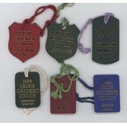 A COLLECTION OF IRISH CRICKET UNION TAGS 1960-66