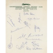 LEICESTERSHIRE 1984 CRICKET AUTOGRAPHS