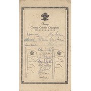 SURREY 1958 CRICKET AUTOGRAPHS (COUNTY CHAMPIONS)