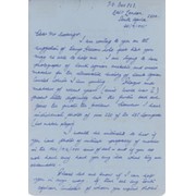 BRIAN BASSANO 1975 HANDWRITTEN  CRICKET LETTER