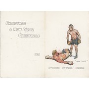 BRITISH 8TH DIVISION 1918 CHRISTMAS CARD - FEATURING BOXERS
