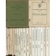 DEVON RUGBY FOOTBALL UNION OFFICIAL GUIDE/HANDBOOK 1950-2015 (44 VOLUMES)